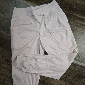 LULULEMON Beyond the Studio Jogger Women 8 Pink Excellent High Rise Dance